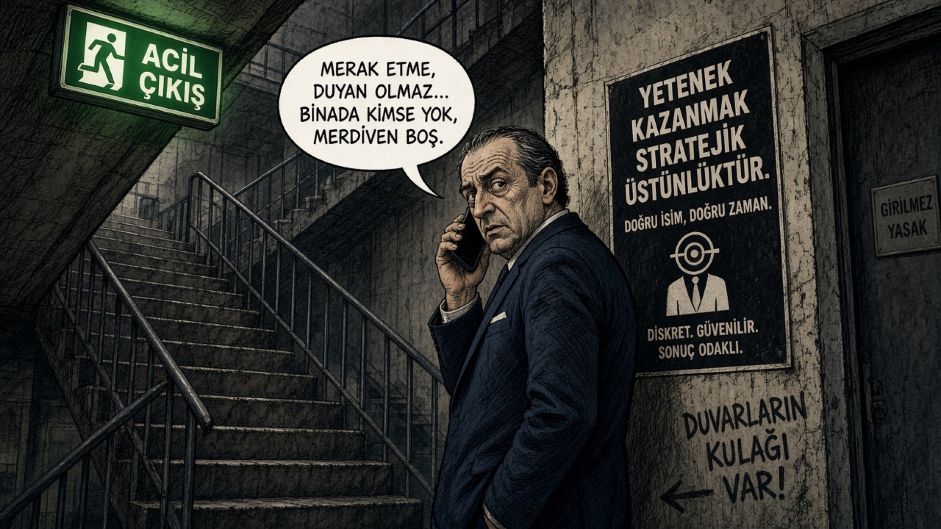 Headhunter Telefonunu Acil Çıkış Merdiveninde Açan Direktör