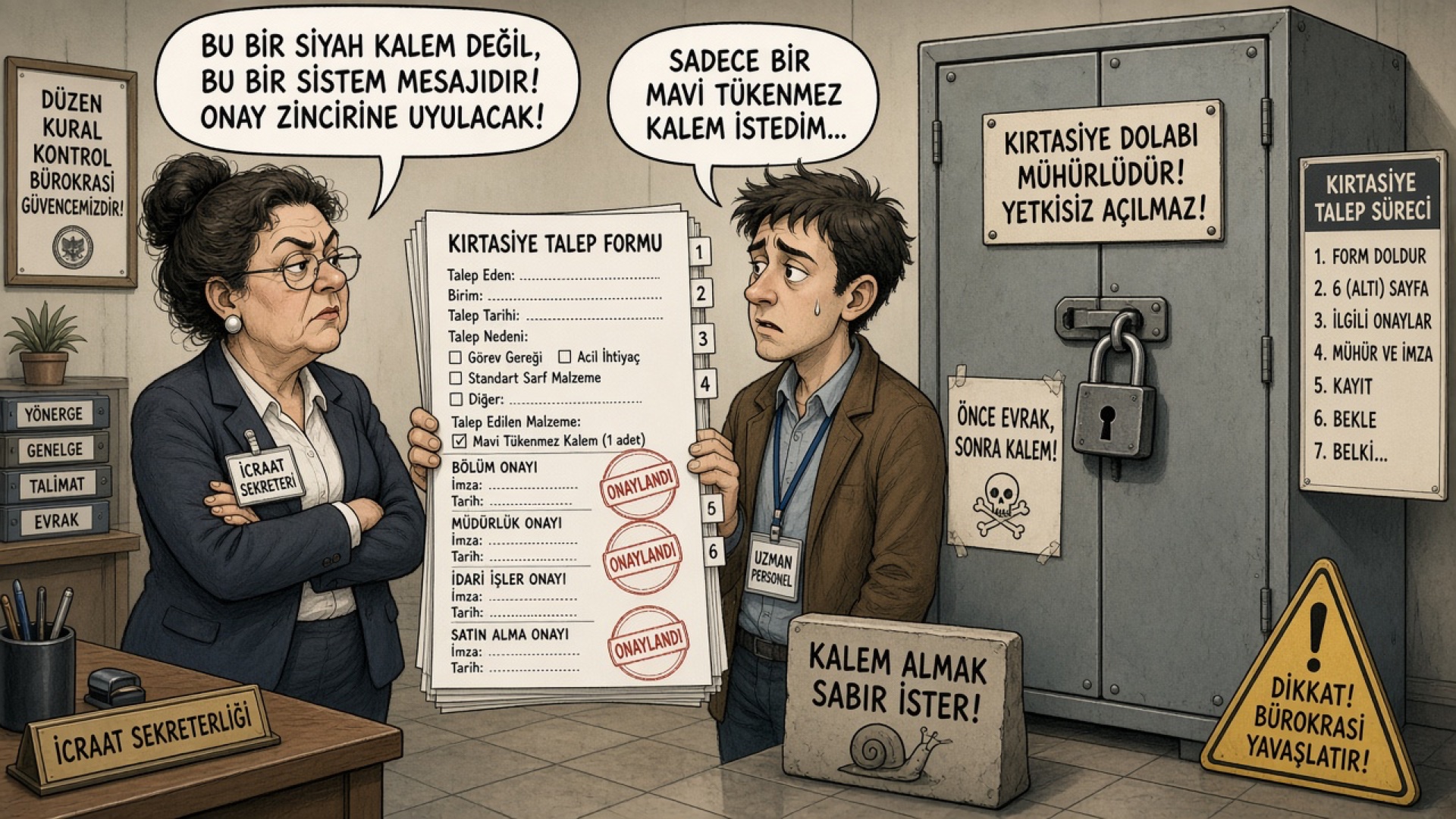 Holdingde Bir Kalem Almak İçin Doldurulan Altı Sayfalık Talep Formu
