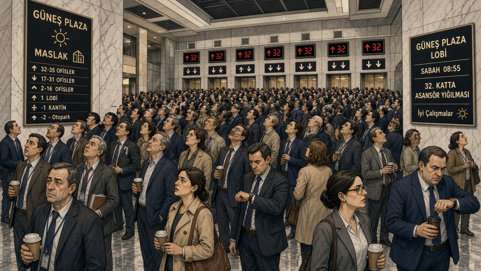 Maslak Sun Plaza Asansör Kuyruğu: 15 Dakikalık Lobi Bekleyisi ve Aşırı Yük Histerisi