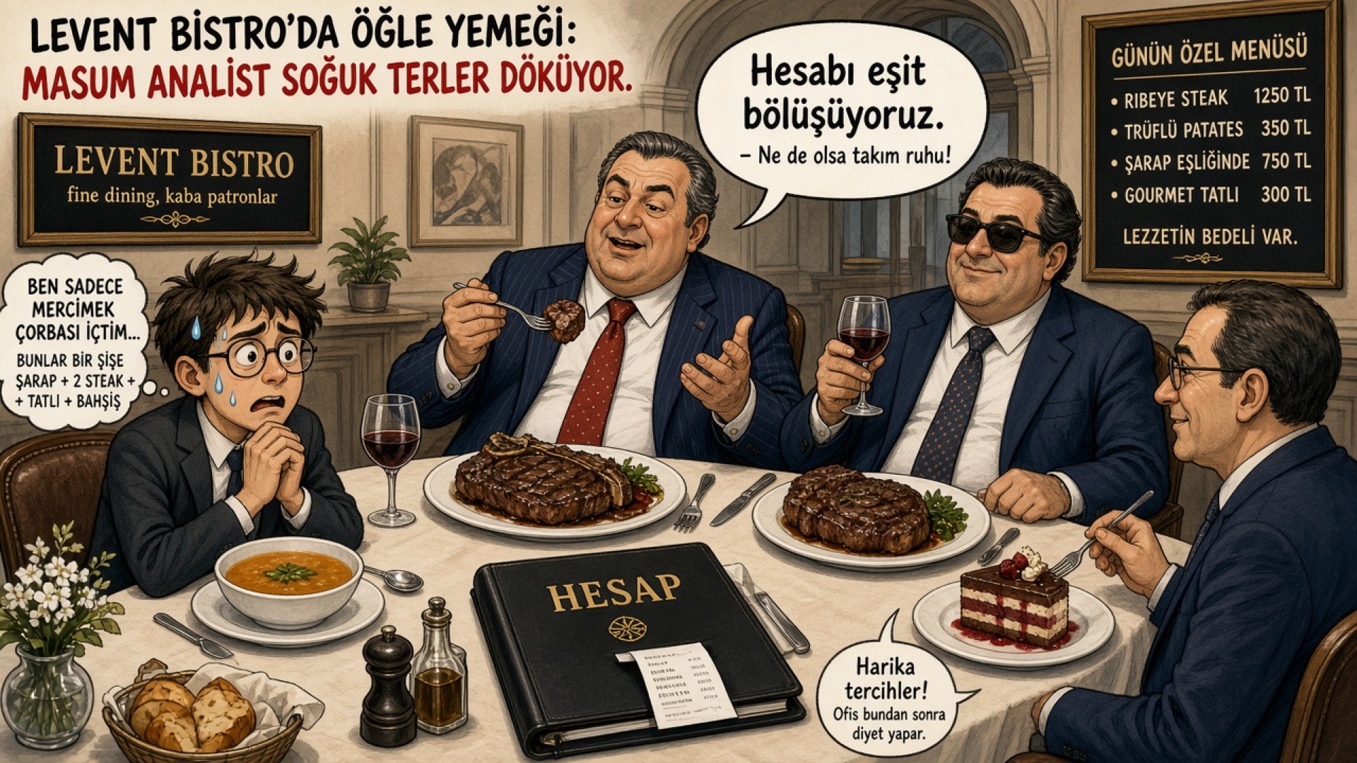 Öğle Yemeğinde 'Ben Sadece Çorba İçeceğim' Deyip Hesabı Eşit Bölenler Masası