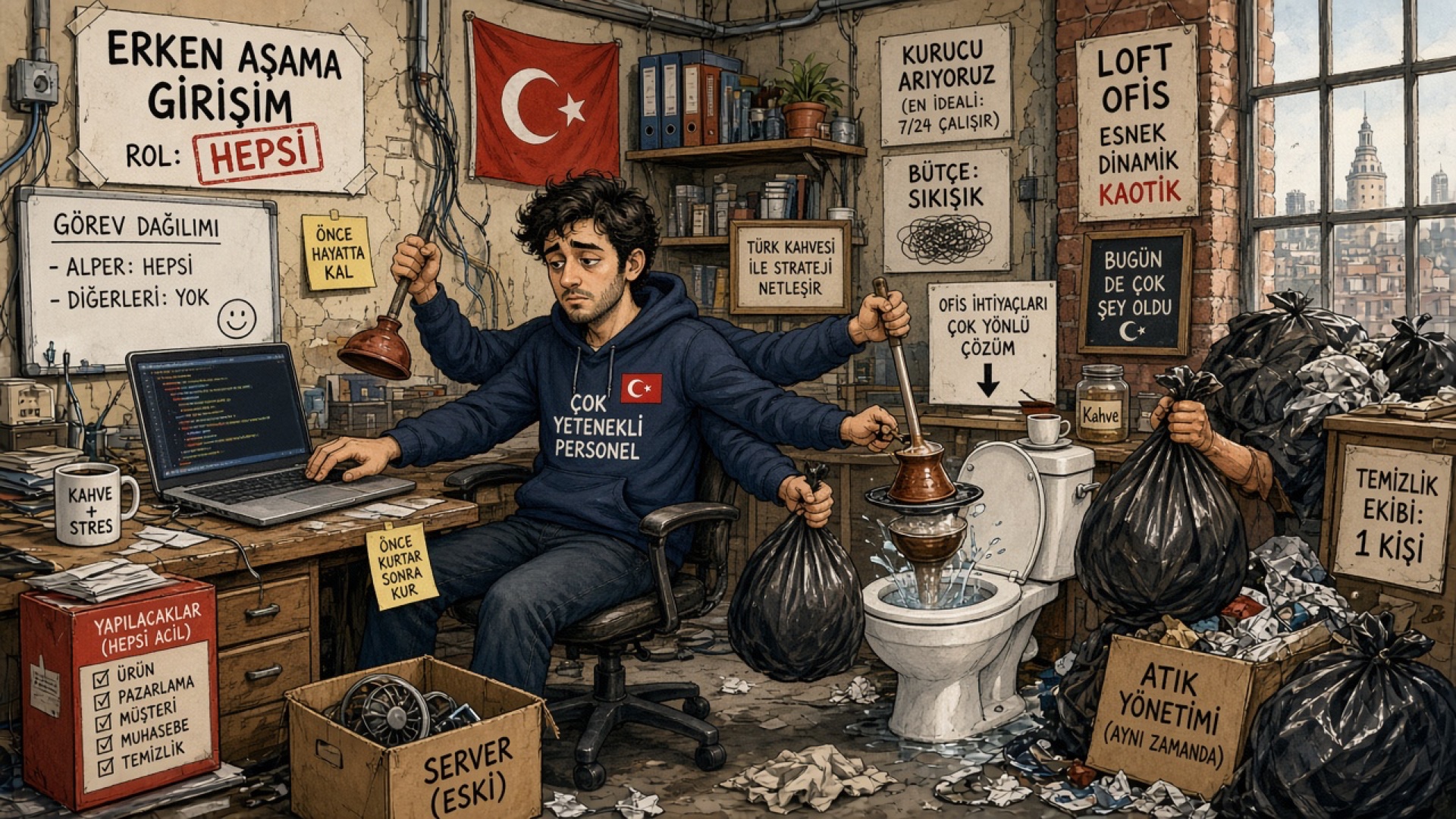 Startup'ta 'Herkes Her İşi Yapar' Kaosu: Koda da Baktım, Çöpü de Döktüm
