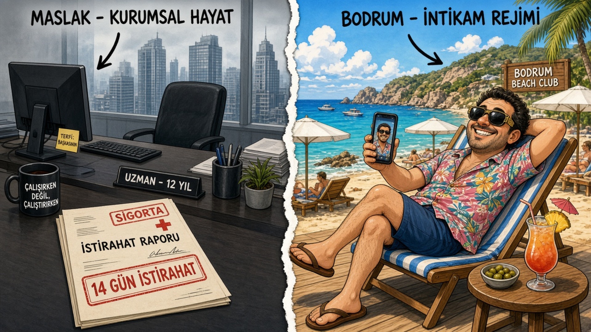 Terfi Alamayınca 14 Gün Rapor Alıp Bodrum'a Kaçan Uzman