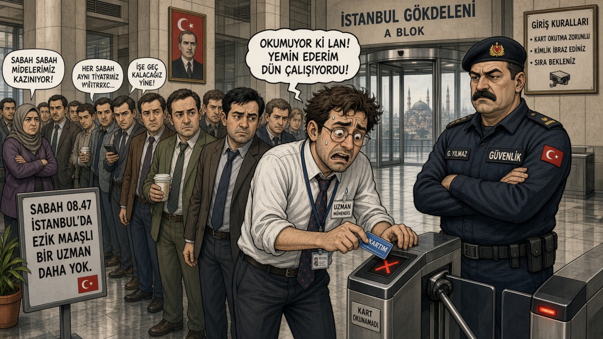 Turnikede Okumayan Kart ve Güvenlik Amirinin Aşağılayıcı Bakışı: Lobi Kaosu