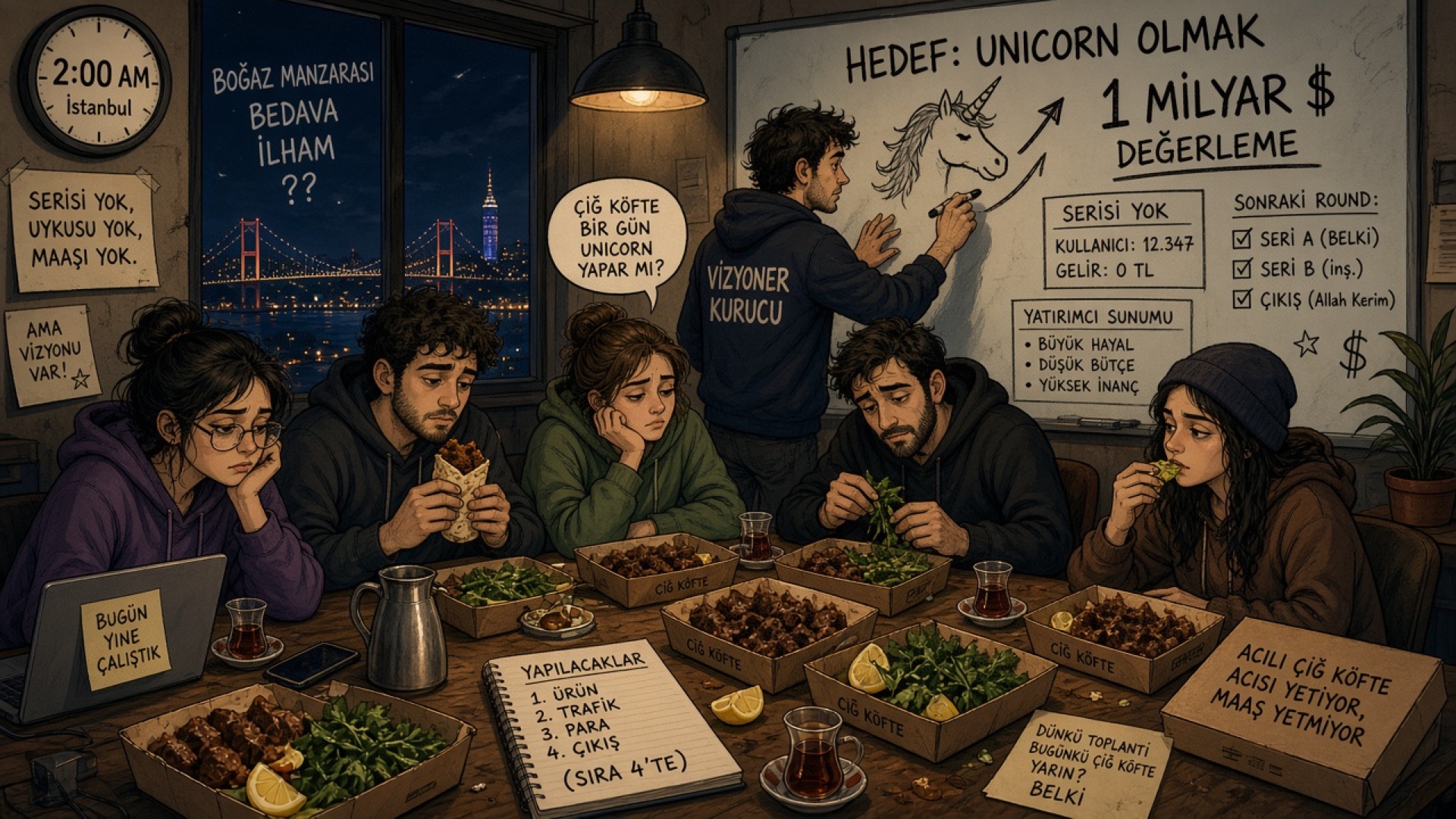 Unicorn Olacağız Masallarıyla Gece 02.00 Ofise Söylenen Çiğ Köfteler