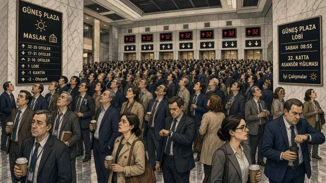 Maslak Sun Plaza Asansör Kuyruğu: 15 Dakikalık Lobi Bekleyisi ve Aşırı Yük Histerisi