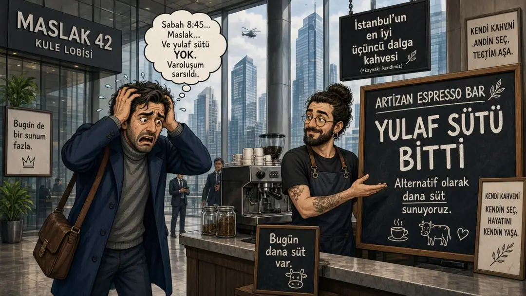 Plaza Kahvesinde Yulaf Sütü Kalmadı Diye Yaşanan Varoluşsal Çöküş: Laktoz Faciası
