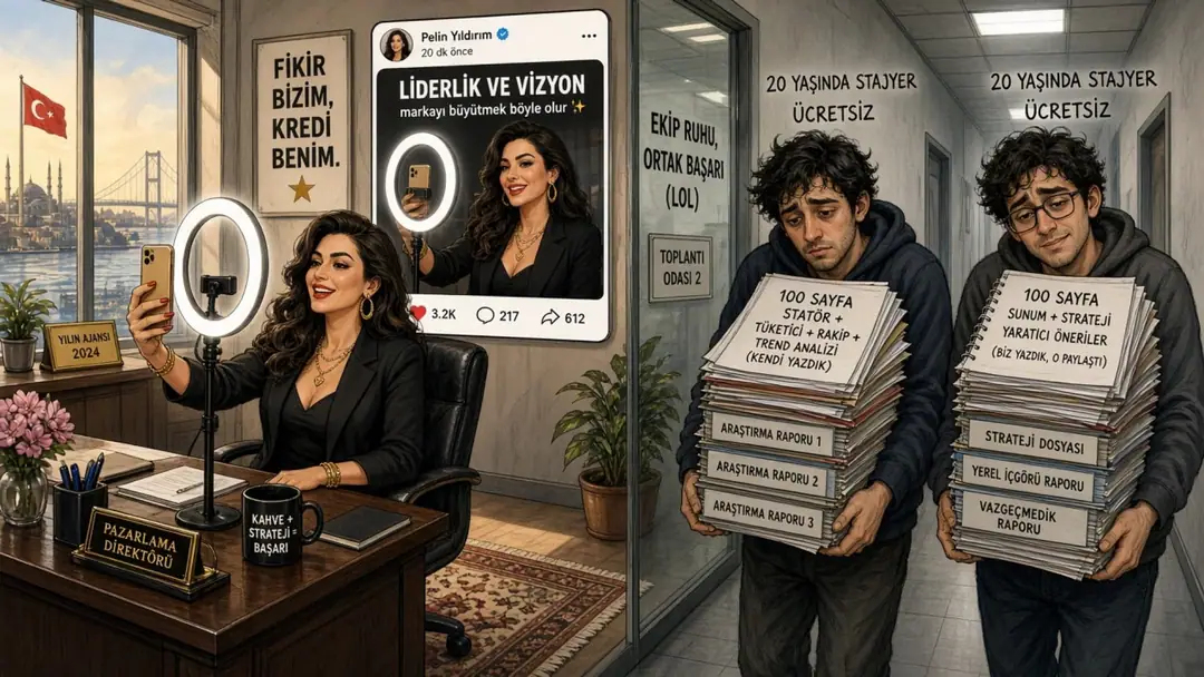 Stajyerlerin Sırtından Geçinen LinkedIn Influencer Pazarlama Müdürü: Altmış Sayfalık Hırsızlık