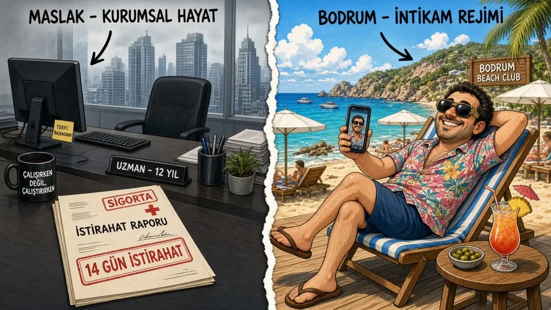 Terfi Alamayınca 14 Gün Rapor Alıp Bodrum'a Kaçan Uzman