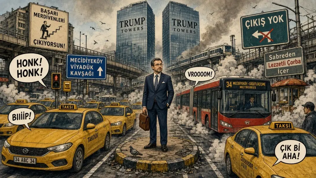 Trump Towers Mecidiyeköy: Kaos Kavşağında 3 Dakikada 40 Korna ve Egzoz Gazı İnzivası