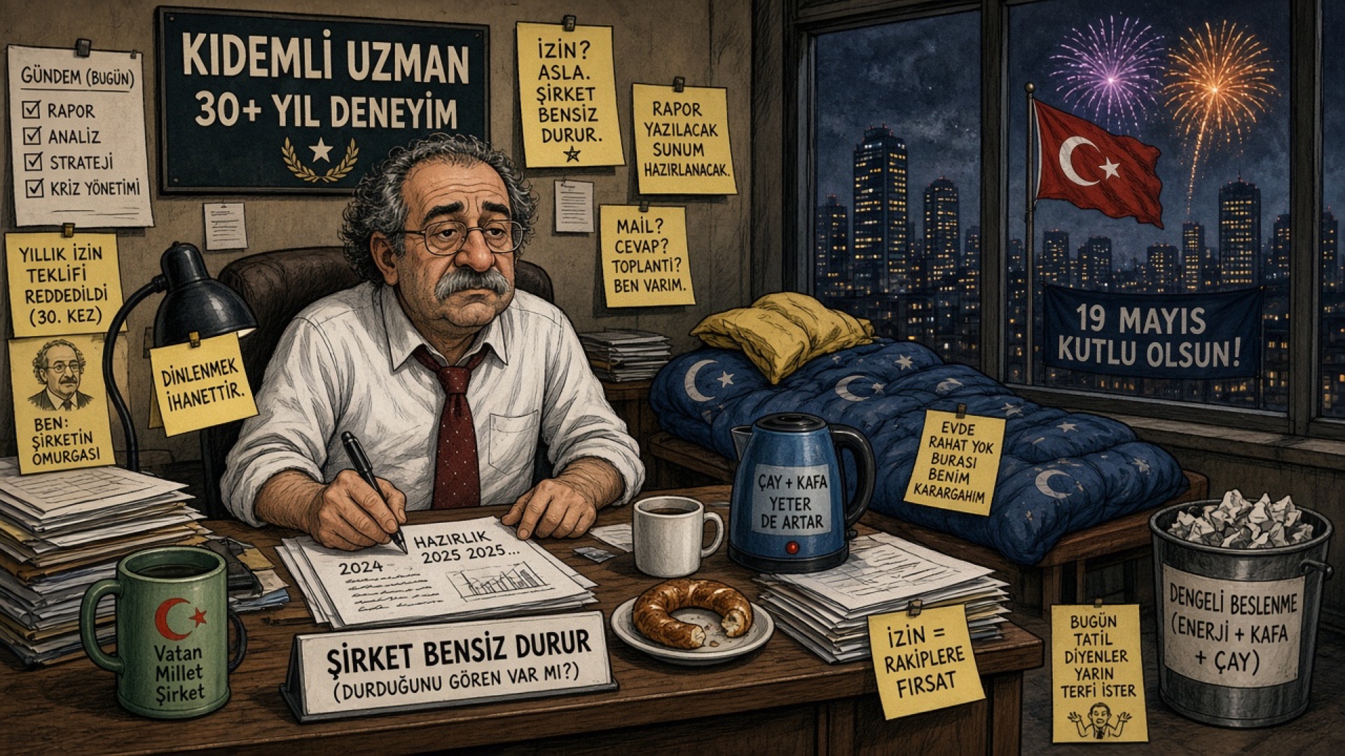 Yıllık İzin İstemeye Çekinen Workaholic Kıdemlinin Pasif Agresifliği: Kırk Beş Günlük İntihar Nöbeti